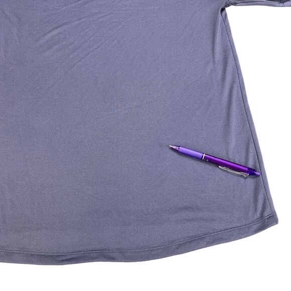 Under armour Tee Shirt Mens Medium Navy Spell Out Logo Short Sleeve Crew Neck - Picture 3 of 15